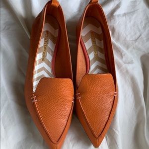 Nicholas Kirkwood orange loafers — authentic 100% genuine Italian leather. Wow!